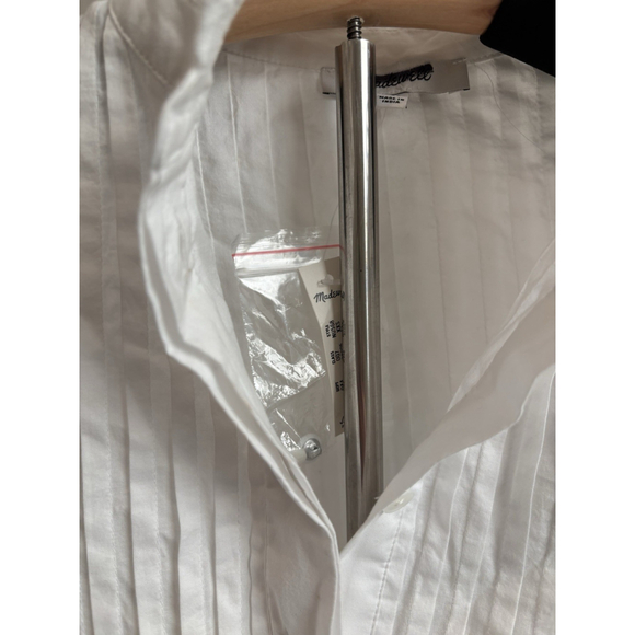 NWT Madewell 100% Cotton Pintucked Eyelet Mini Dress in white size XXS NU568 - Picture 8 of 8